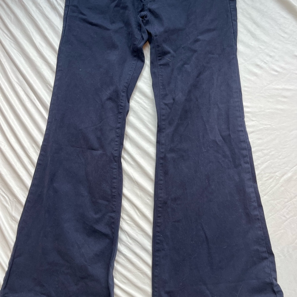 PacSun Women's Dark Blue Flare Jeans